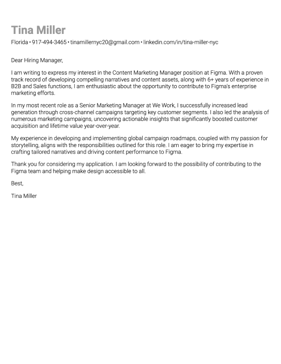 Simple cover letter template 1