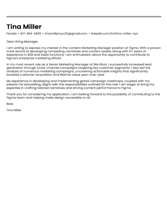 Simple cover letter template 2