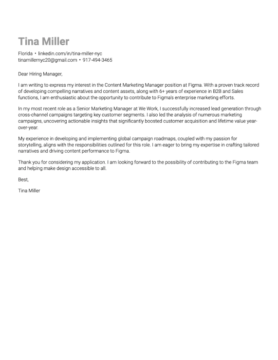 Simple cover letter template 4