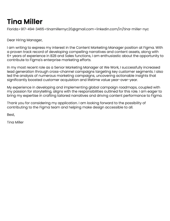 Simple cover letter template 5