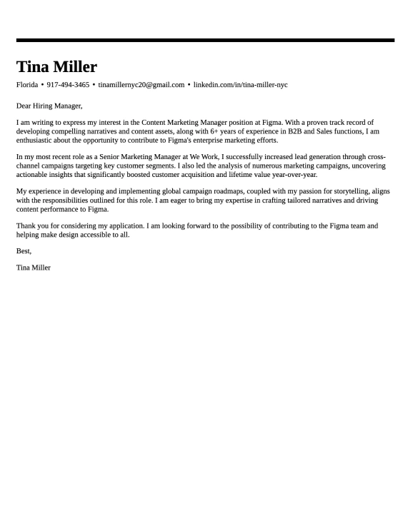 Simple cover letter template 6