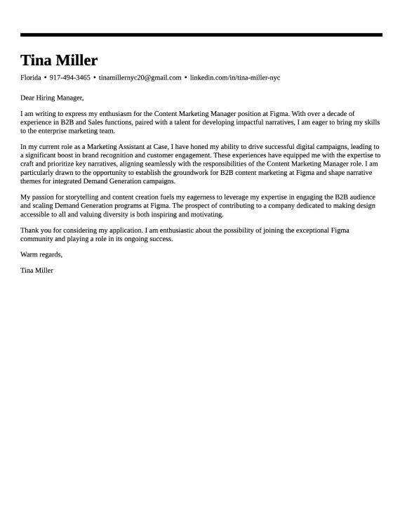 Traditional cover letter template 3