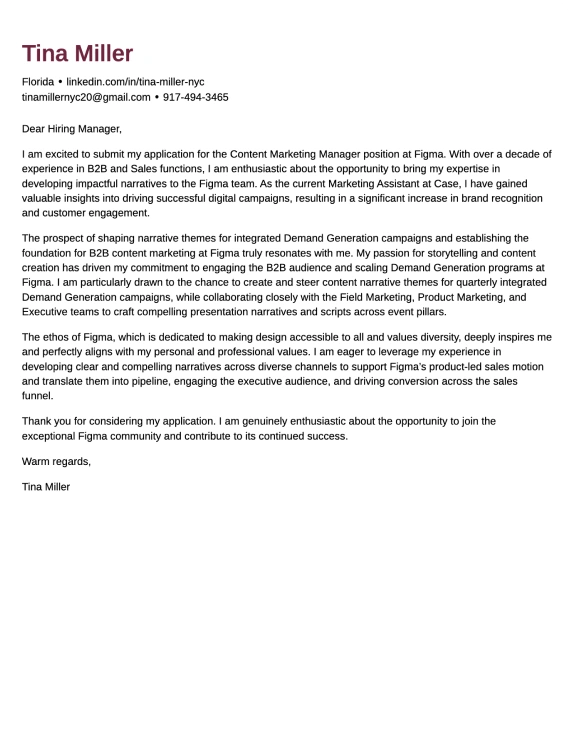 Traditional cover letter template 5