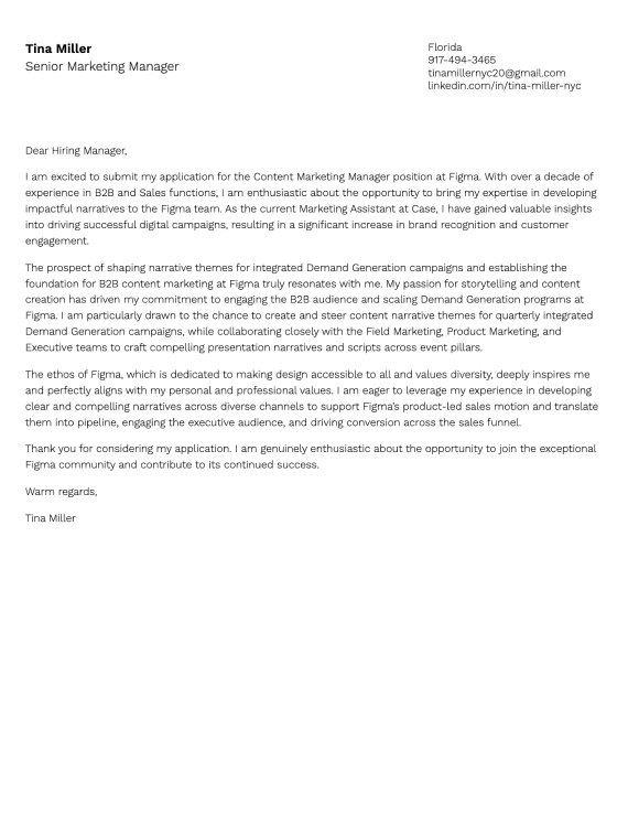 Traditional cover letter template 6