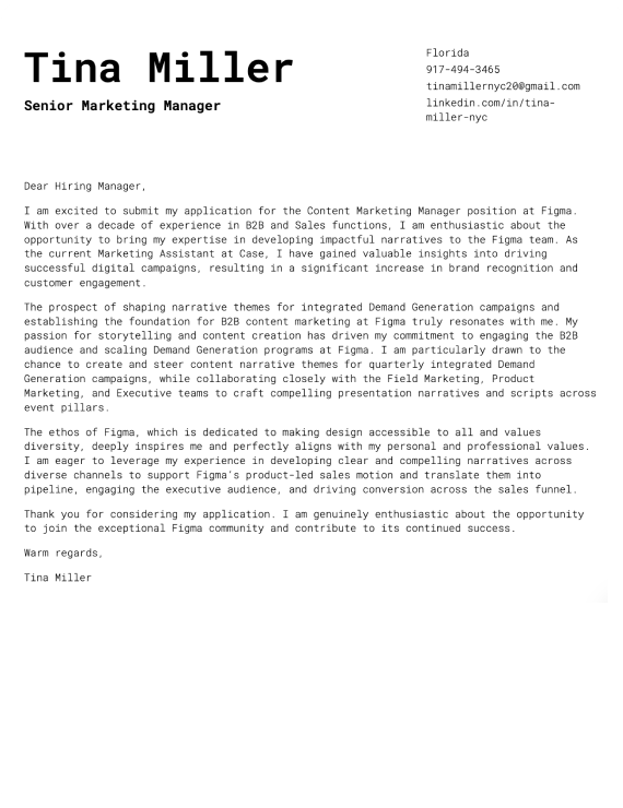 Traditional cover letter template 7