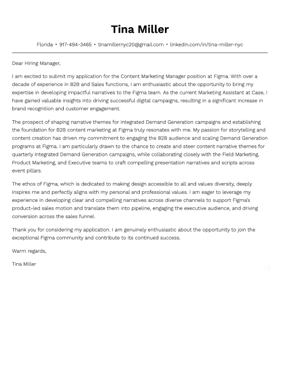 Traditional cover letter template 8