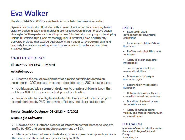 illustrator cv