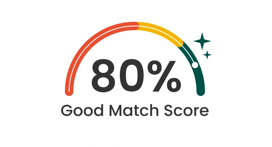 Teal Resume Job Match Score showing 80% match