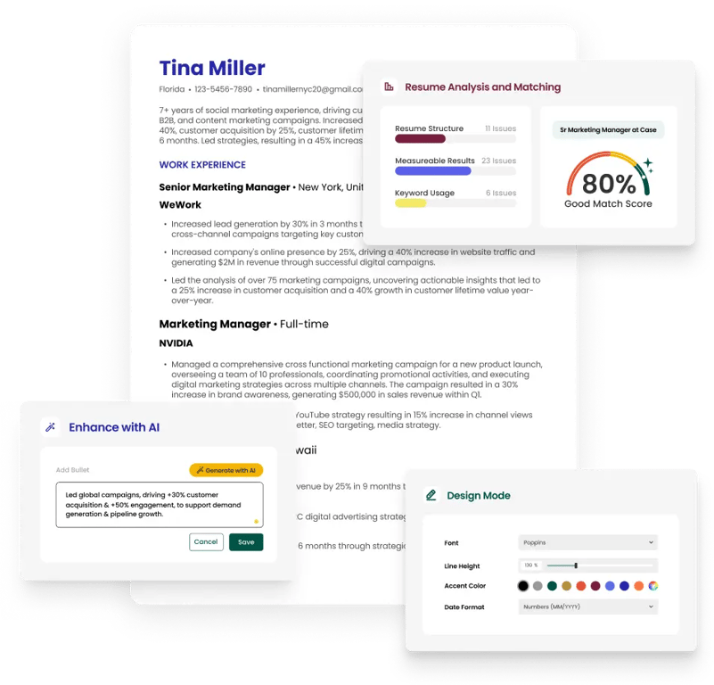 Resume Builder Features