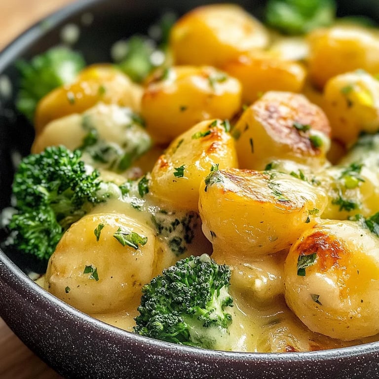 Cremiger Brokkoli und Kartoffeln