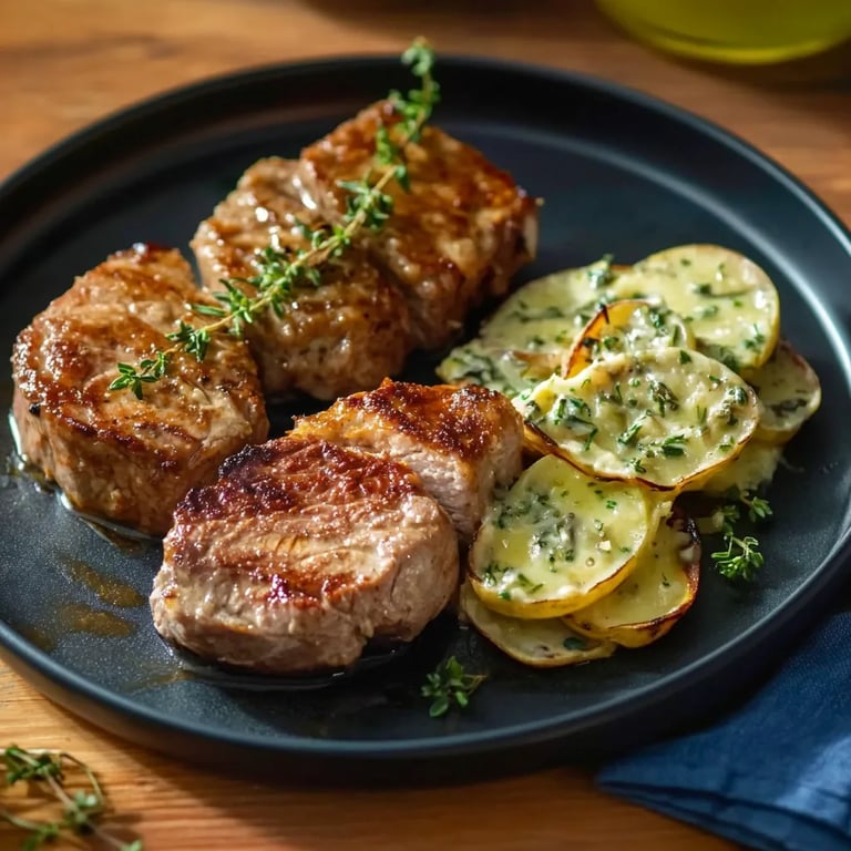 Rauchiges Schweinefilet mit Rahmwirsing