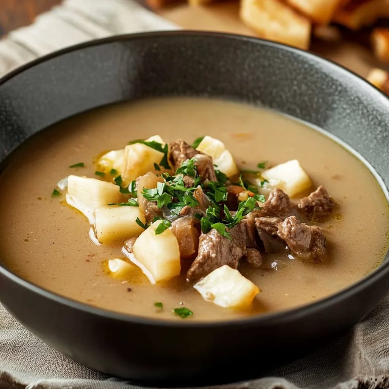 Maronensuppe mit Kartoffeln & Apfel