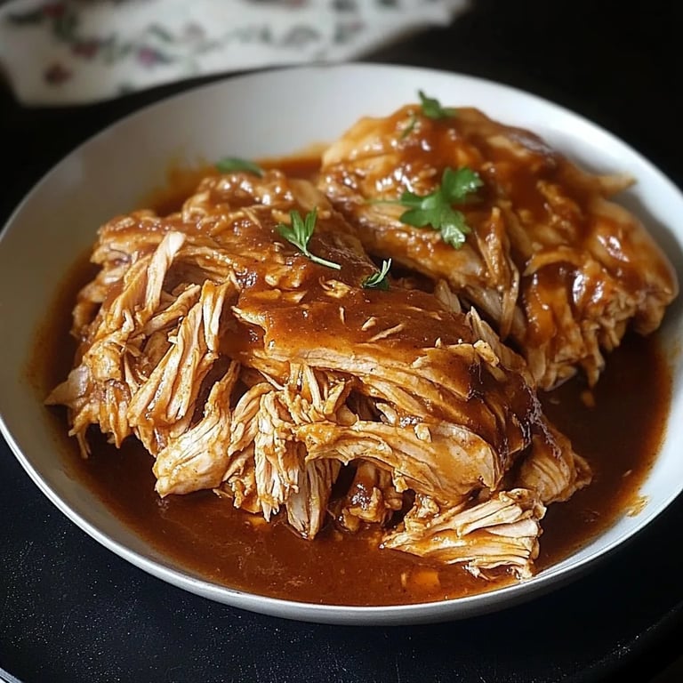 Pulled Chicken in Apfel-BBQ-Soße von RoK92