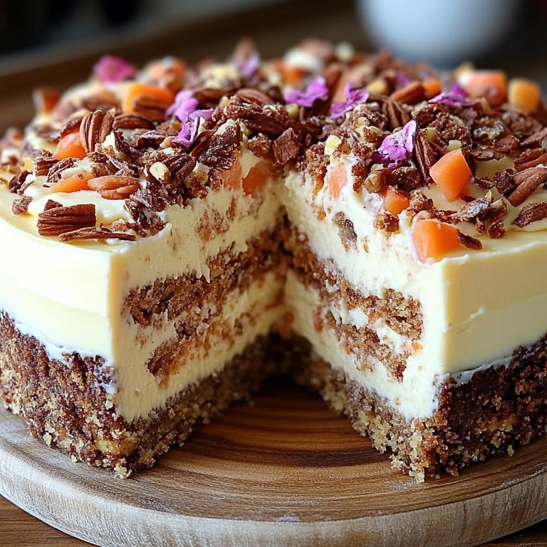 Carrot Cake Cheesecake w/ Creamy Topping: An Incredible Ultimate Recipe