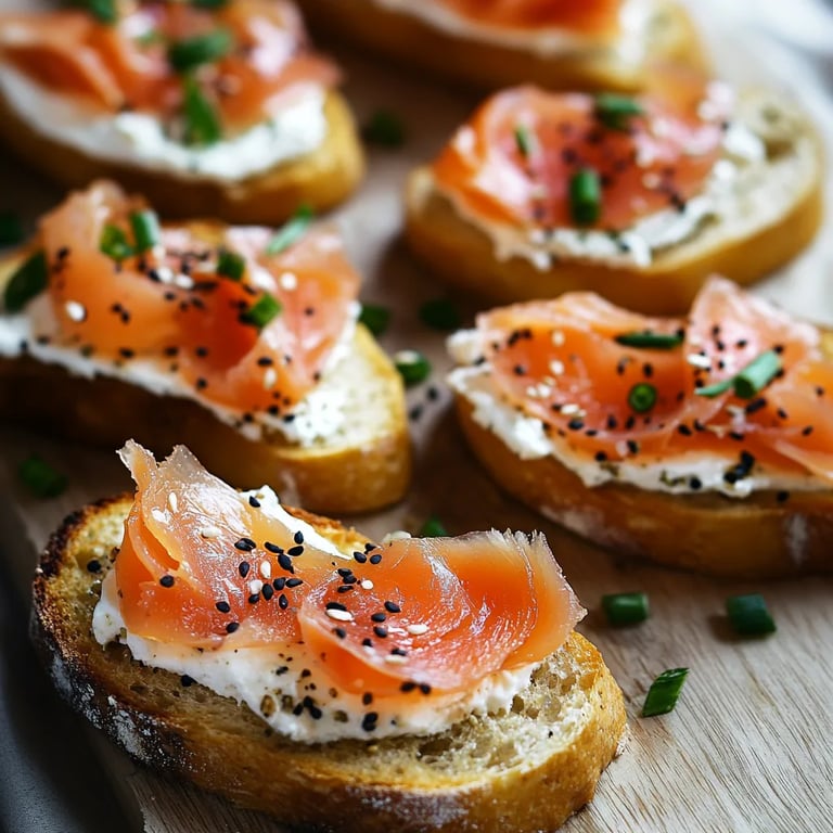 Easy & Super Spicy Smoked Salmon Crostini