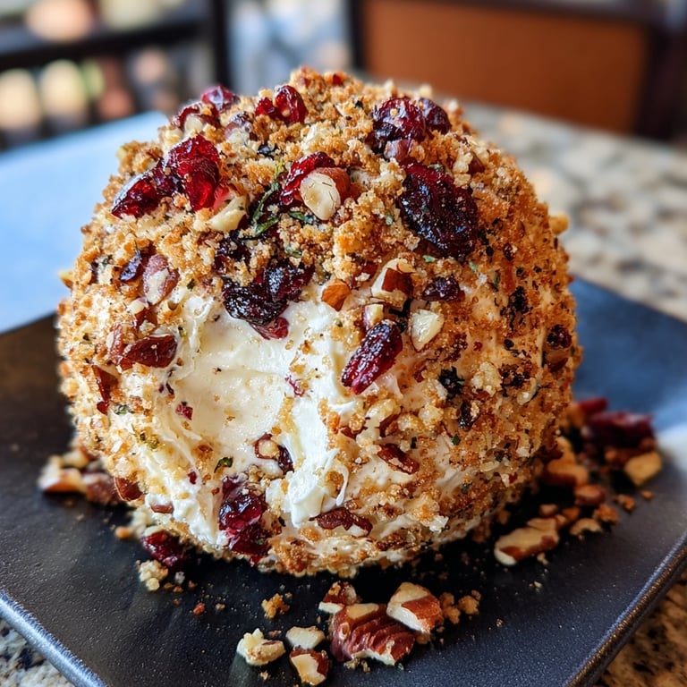 Festive Cranberry Pecan Cheese Ball