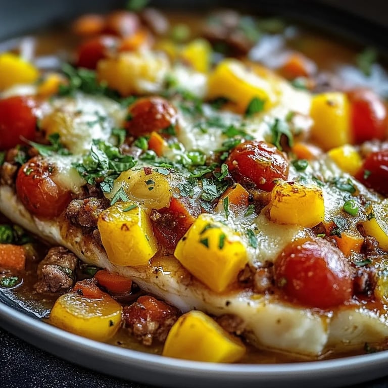 Bunter Gemüse-Hack-Auflauf