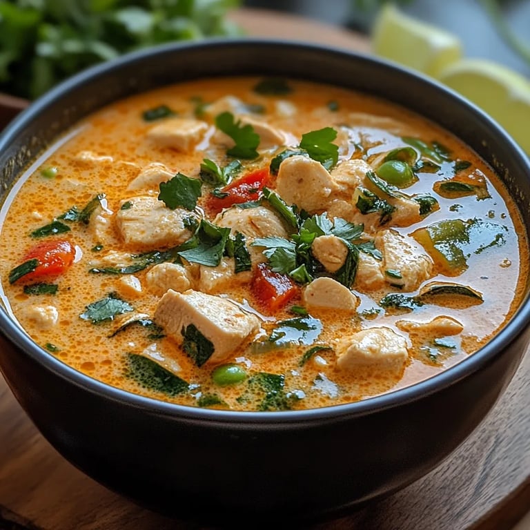 Sopa Tailandesa de Pollo con Coco: Una Increíble Receta Esencial