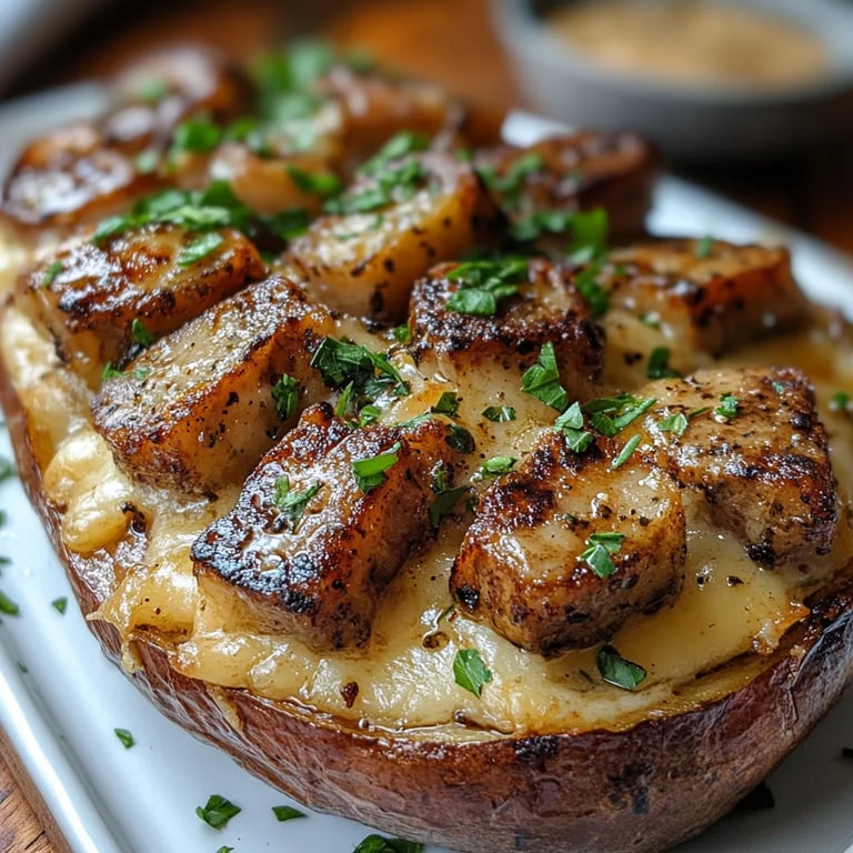 Gebackene Kartoffel mit Steakstücken: Ein Unglaubliches Ultimatives Rezept