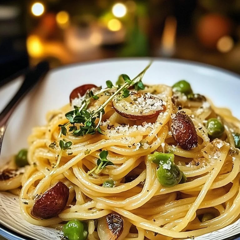 Spaghetti mit Rosenkohl