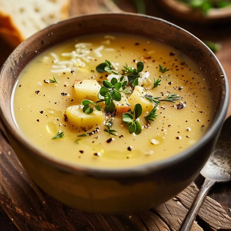 Gemütliche Kartoffel-Lauch-Suppe