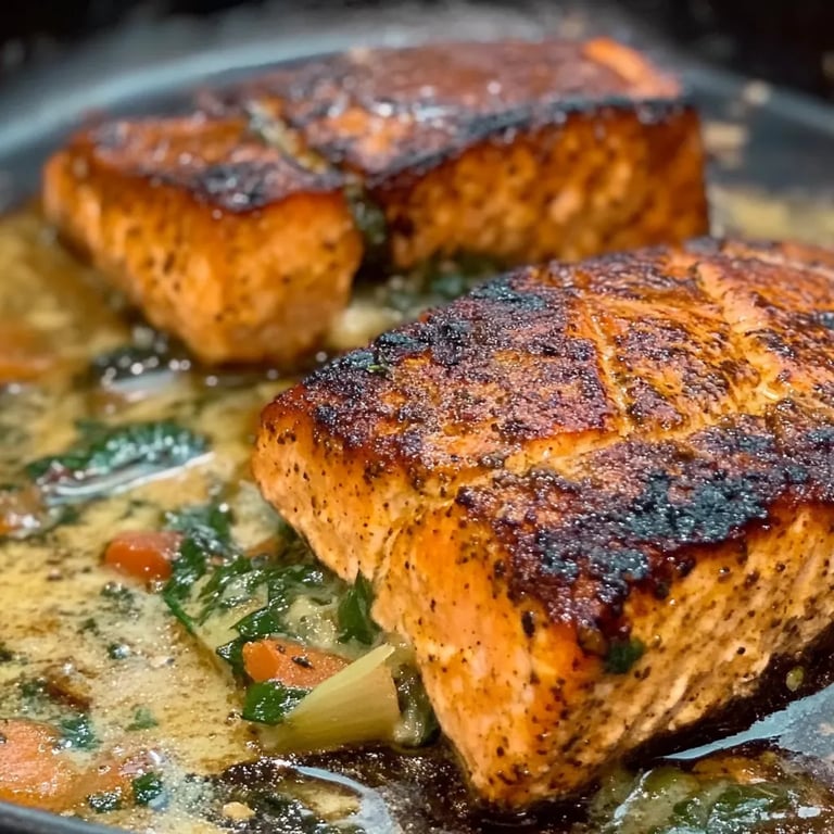 Blackened Cajun Stuffed Salmon