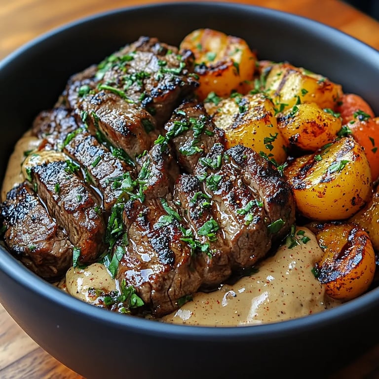 Grilled Steak Bowl w/ Creamy Sauce: An Incredible Ultimate Recipe