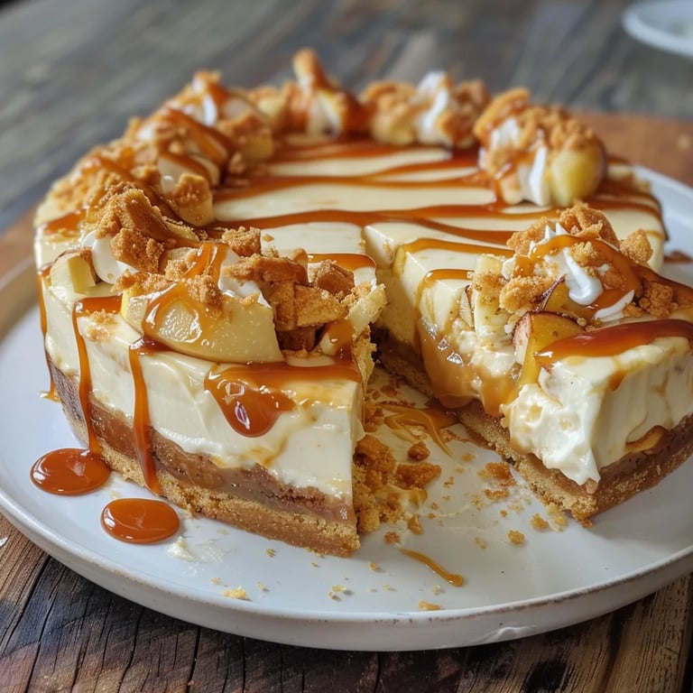 Salted Caramel Apple Pie Cheesecake