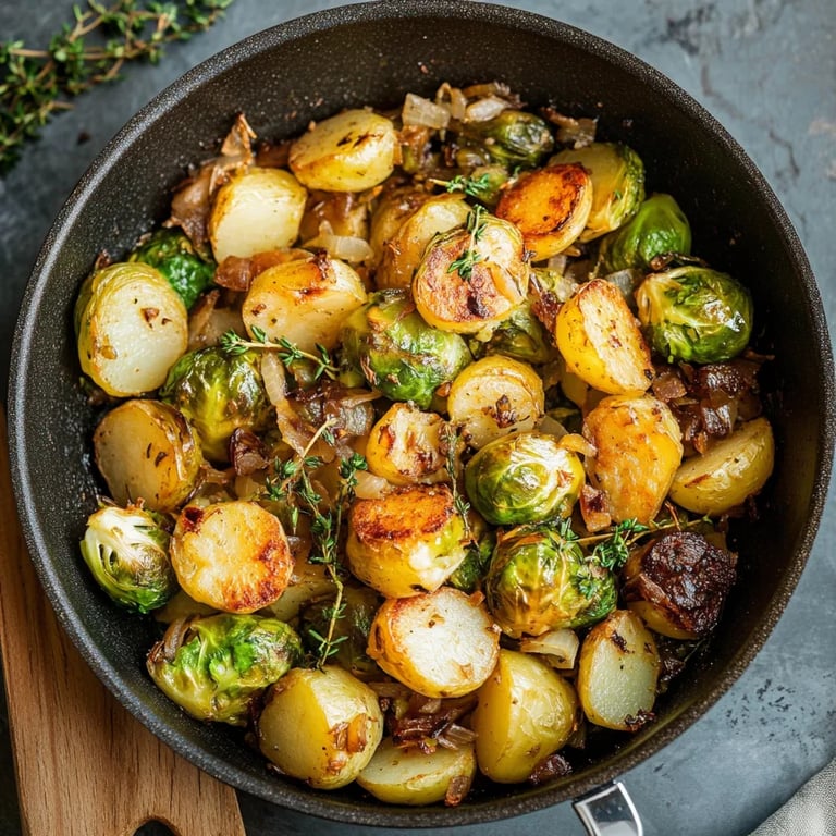 Rosenkohl-Kartoffel-Pfanne