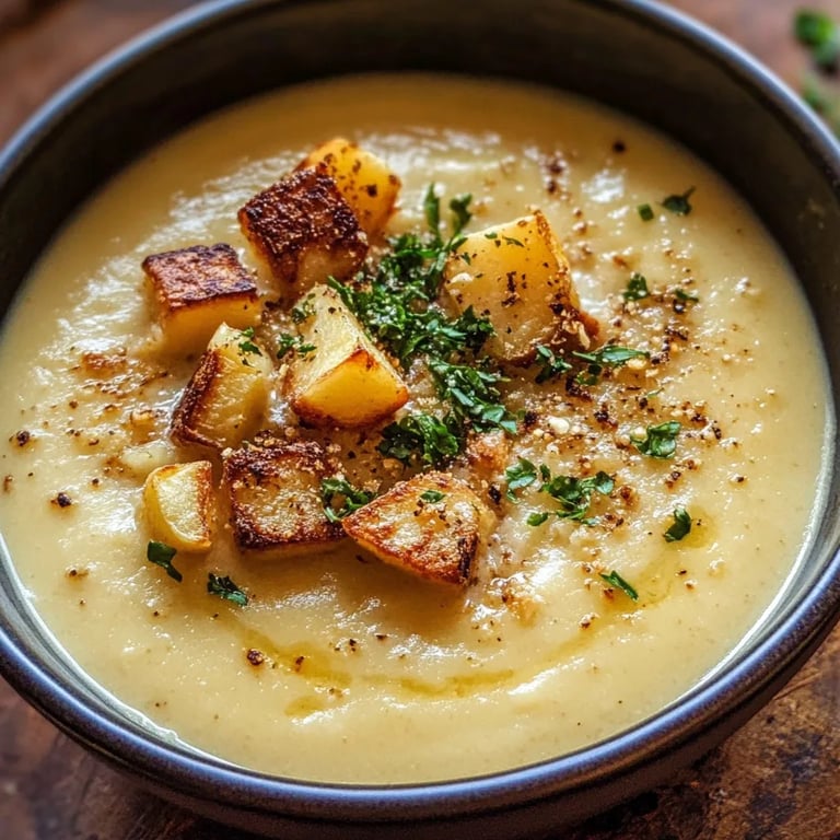 Roasted Garlic Potato Soup