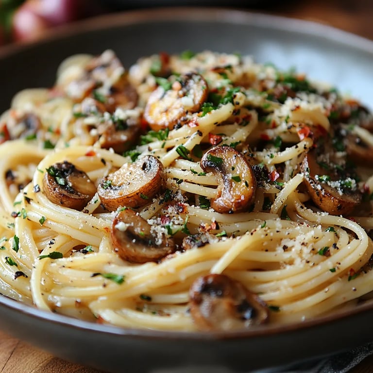 Jantar de Espaguete com Cogumelos e Alho: Uma Receita Incrível e Definitiva