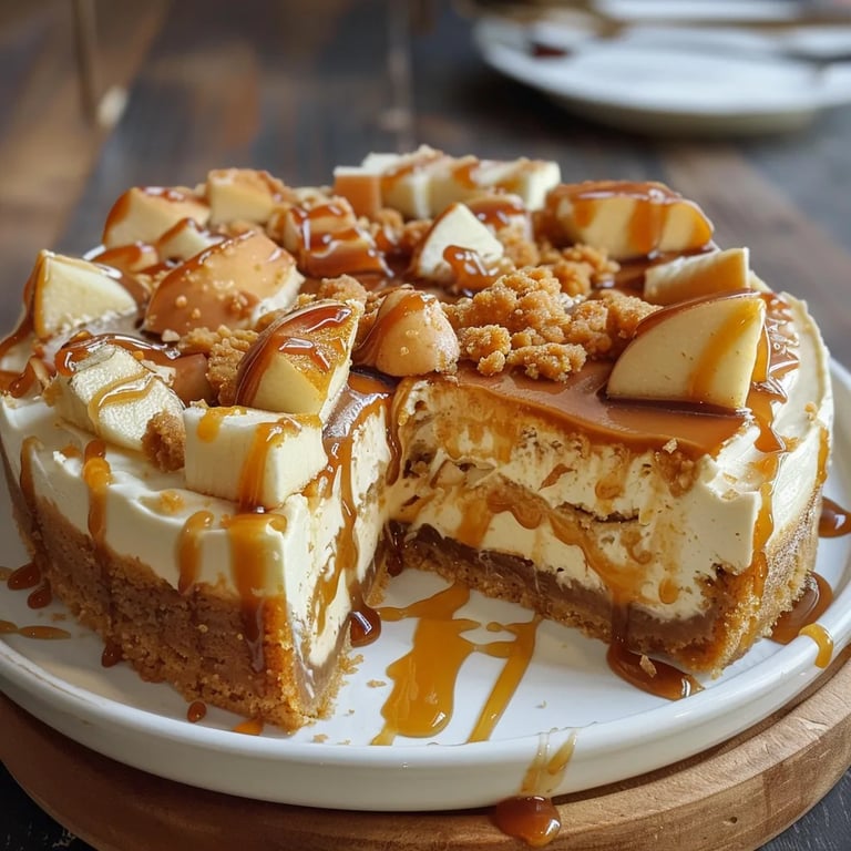 Salted Caramel Apple Pie Cheesecake