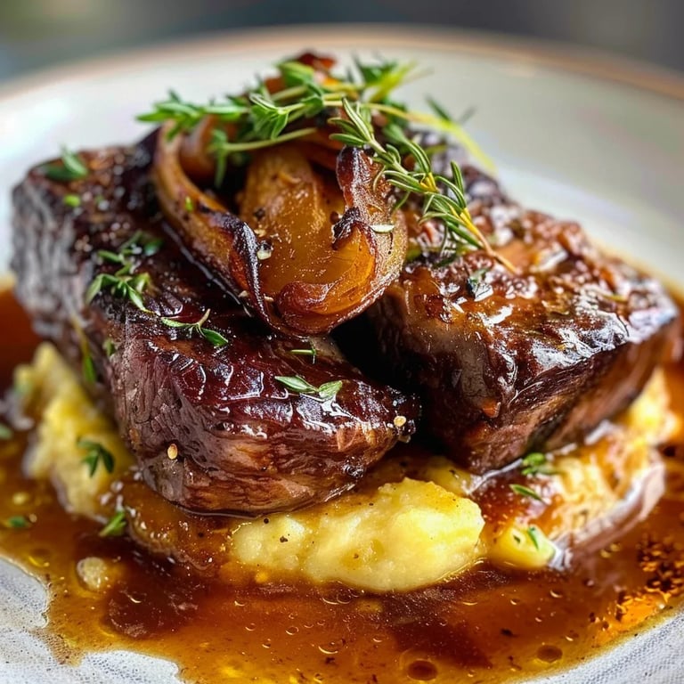 Rôti de bœuf avec polenta