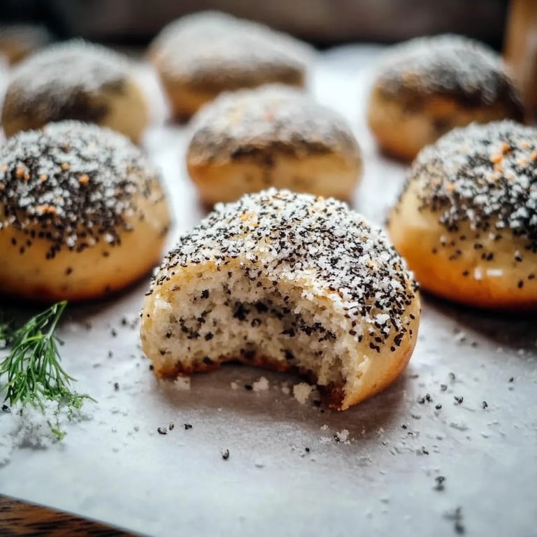 Weihnachtsbällchen mit Mohn