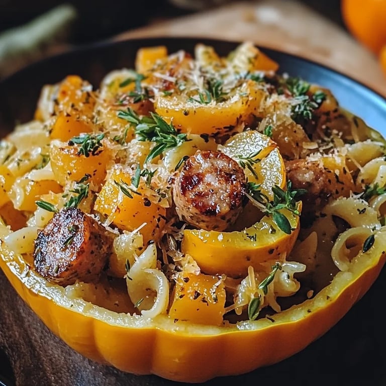 Autumn Sausage Pasta Squash