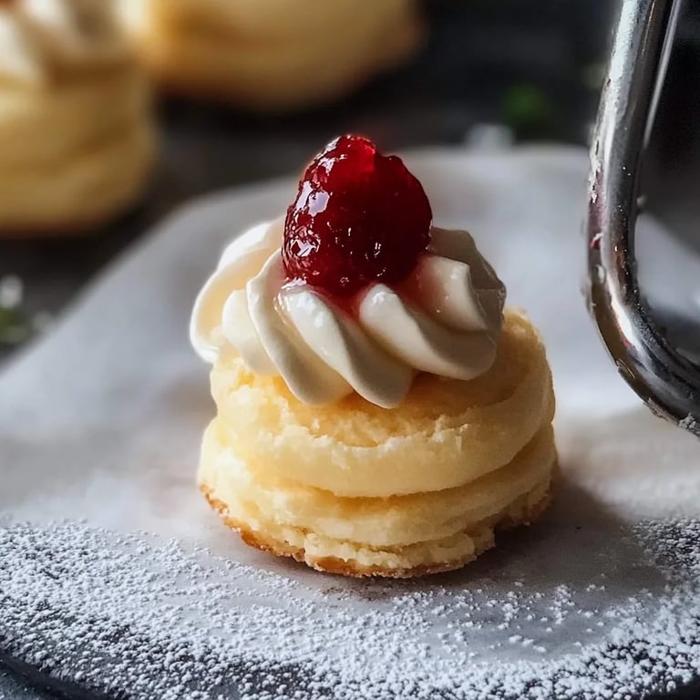 Einfaches Spritzgebäck mit Spritzbeutel und 3erlei Marmelade