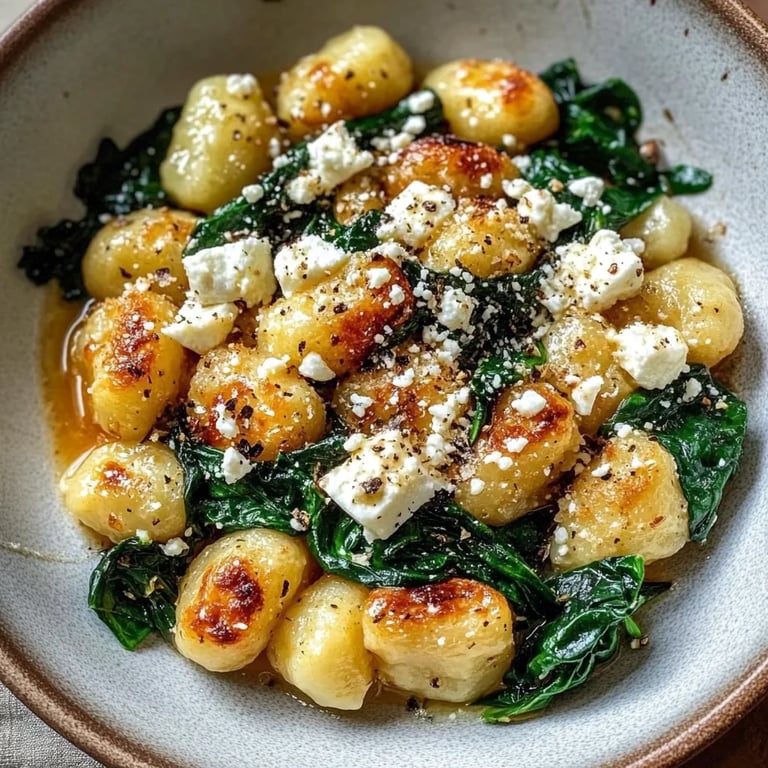 Creamy Gnocchi with Spinach and Feta