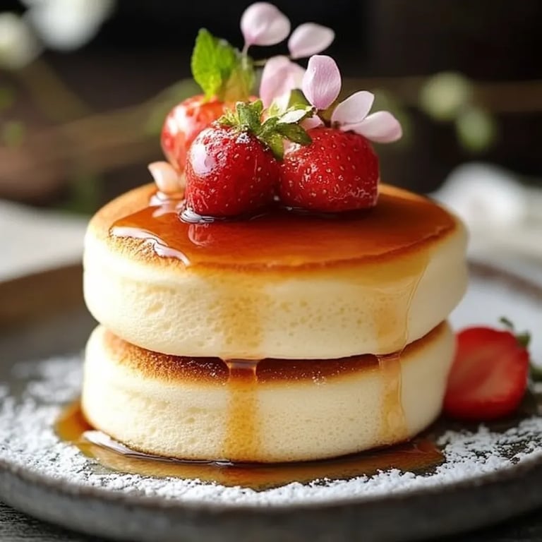 Fluffy Japanese Soufflé Pancakes