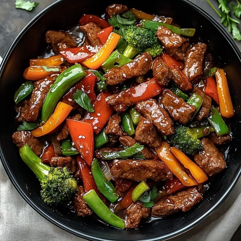 Schnelles und einfaches Rindfleisch-Stir-Fry mit Gemüse
