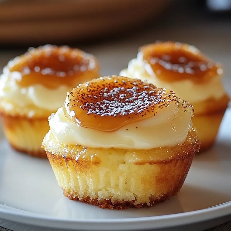 Delicious Vanilla Bean Crème Brûlée Cheesecake Cupcakes