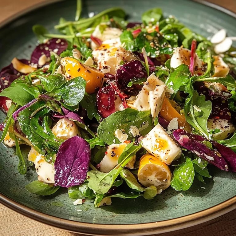 Gemischter Feldsalat mit Himbeeressig