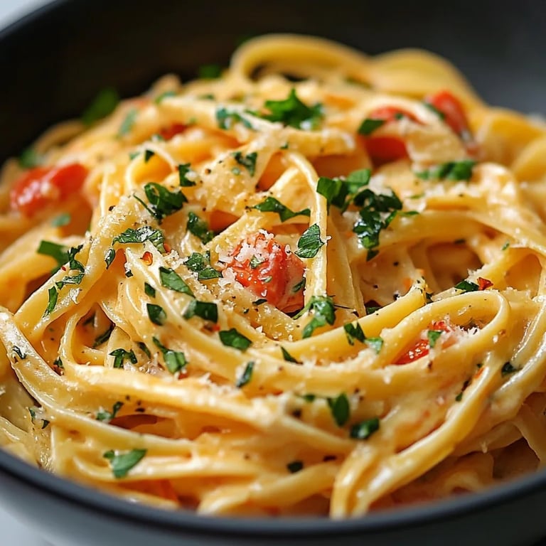 Cremige Pasta mit getrockneten Tomaten