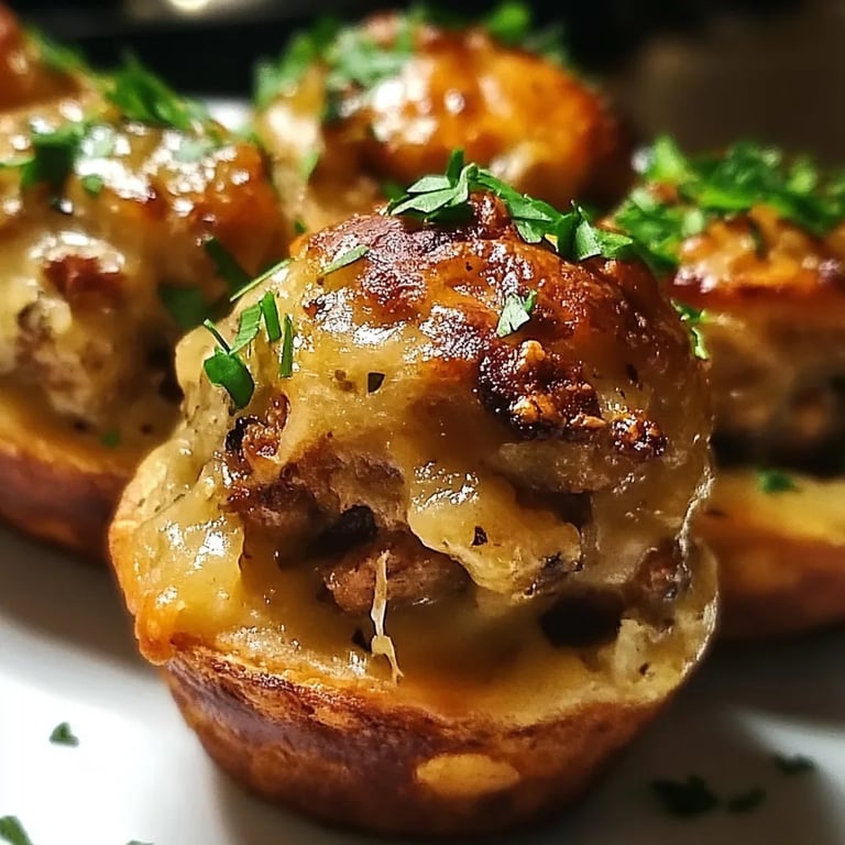 Gravy-Stuffed Stuffing Muffins