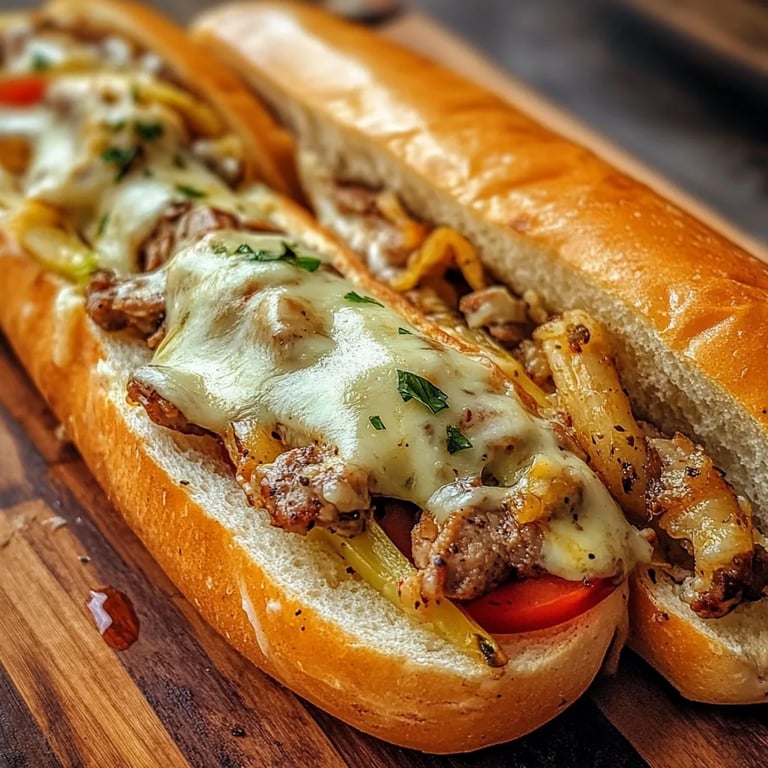 Hähnchen Cheesesteaks