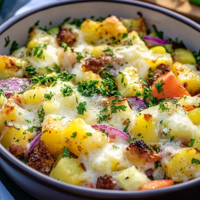 Kartoffel-Kohlrabi-Hackfleisch-Auflauf