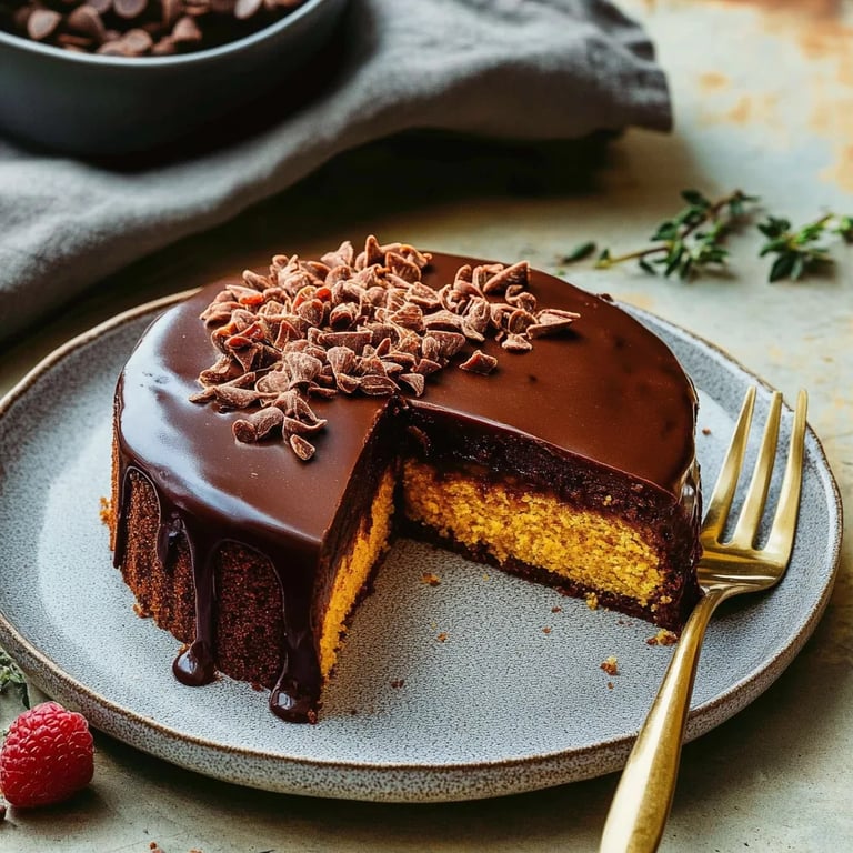 Bolo de Cenoura com Chocolate