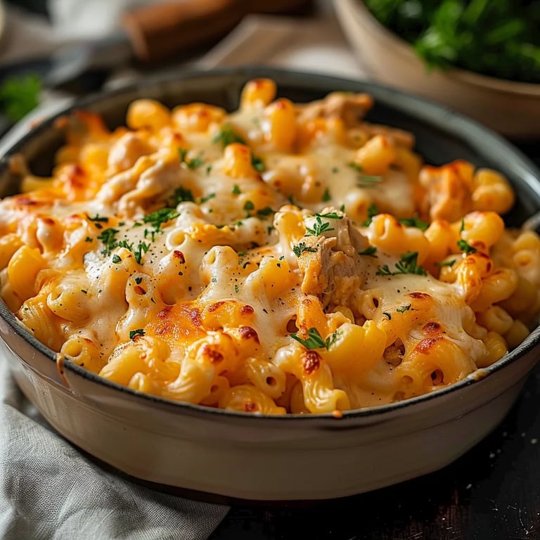 Creamiest Buffalo Chicken Mac and Cheese
