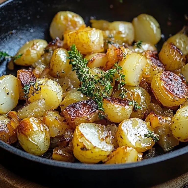 Einfache Rosenkohl Kartoffel Pfanne