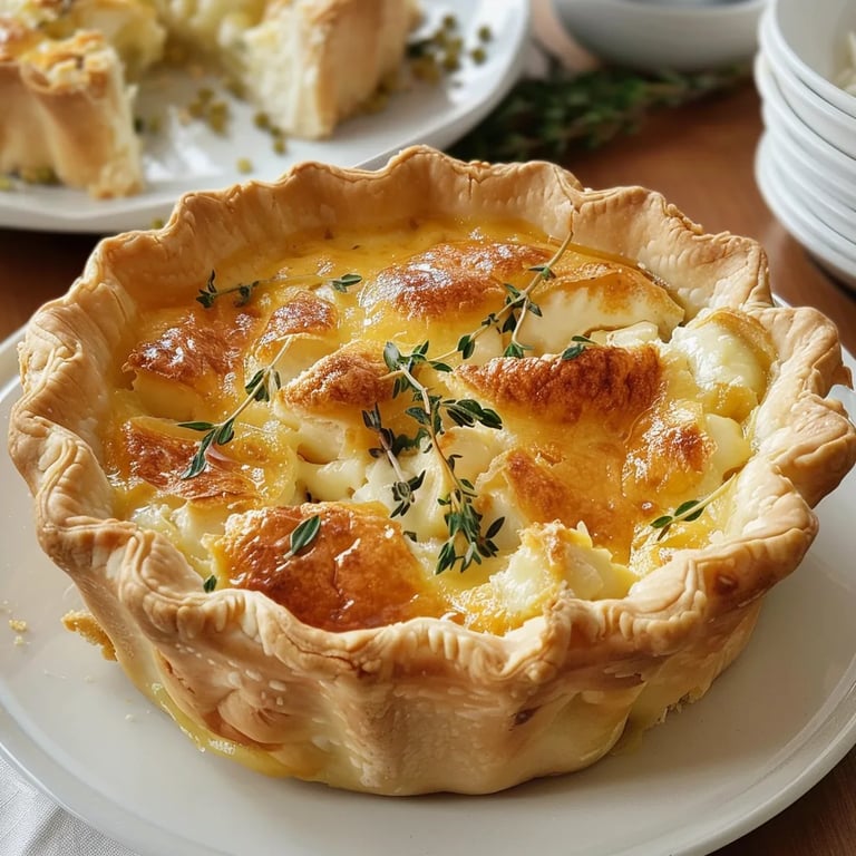 Irresistível Quiche de Frango Cremosa com Queijo