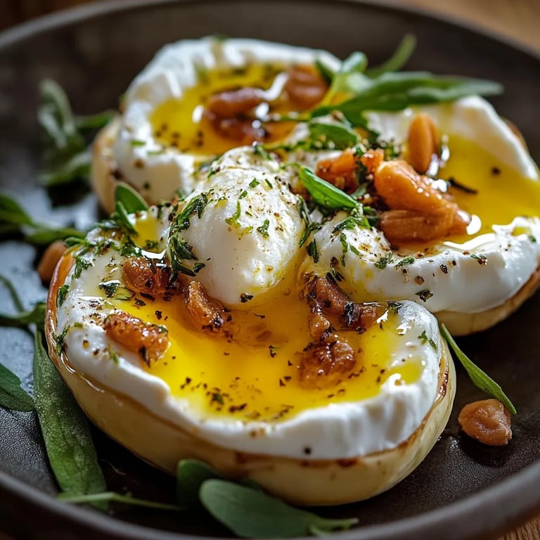 Gefüllte Süßkartoffeln mit Burrata